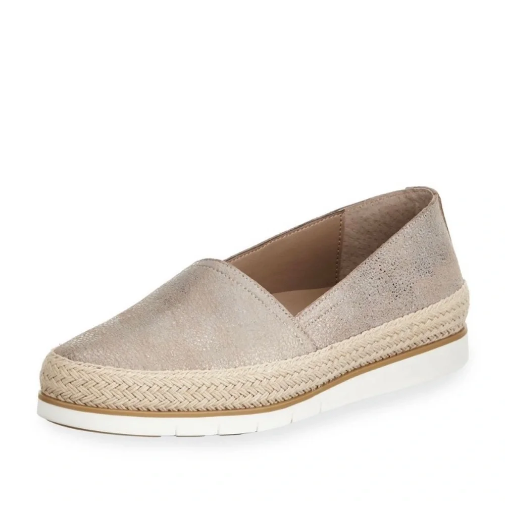 Donald J. Pliner Palm Metallic Espadrilles Slip On Flats Women's 8 Beachy Preppy